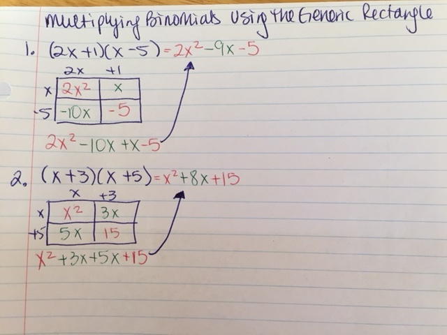 Multiplying Binomials